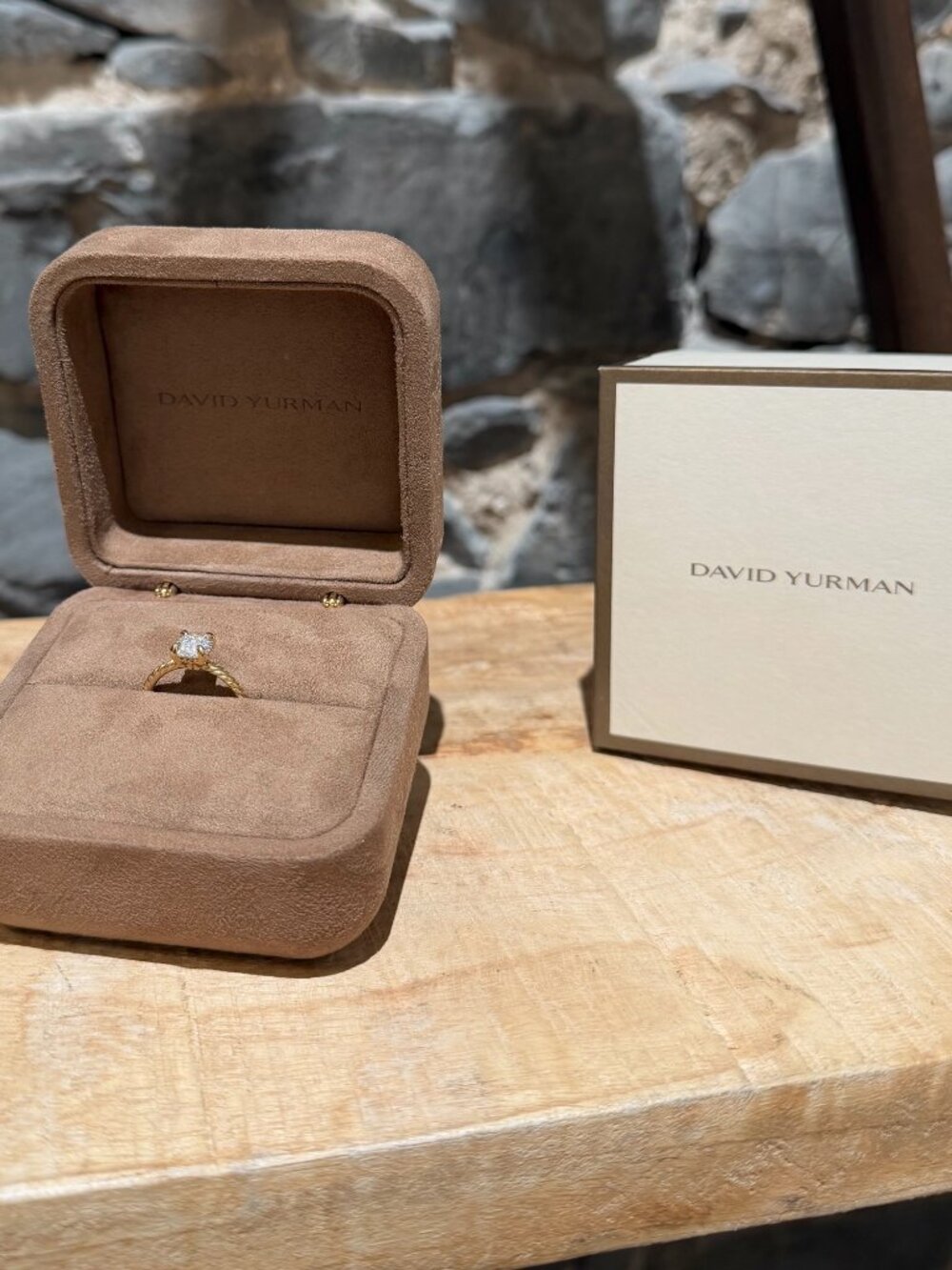 David Yurman 18k Yellow Gold Diamond Pavé Petite Châtelaine 7mm Ring